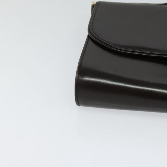 GUCCI Shoulder Bag Leather Brown Gold Silver - Picture 10 of 16